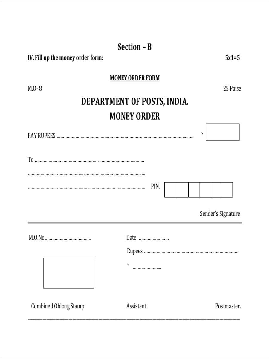 5 Money Order Examples To Download
