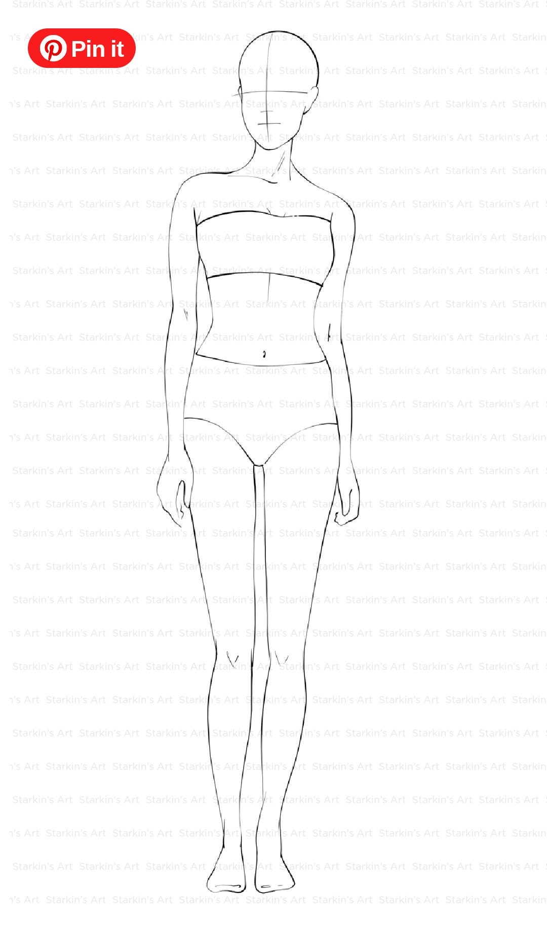 Croquis Template Female Fashion Figure Templates Fashion Design Body Template Drawing Template For Clothing Designers Sample Body Etsy Australia
