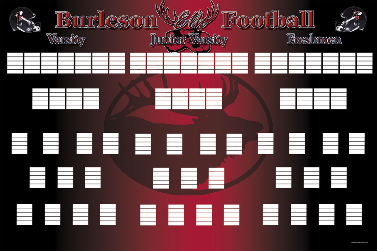 Printable Blank Football Depth Chart Template