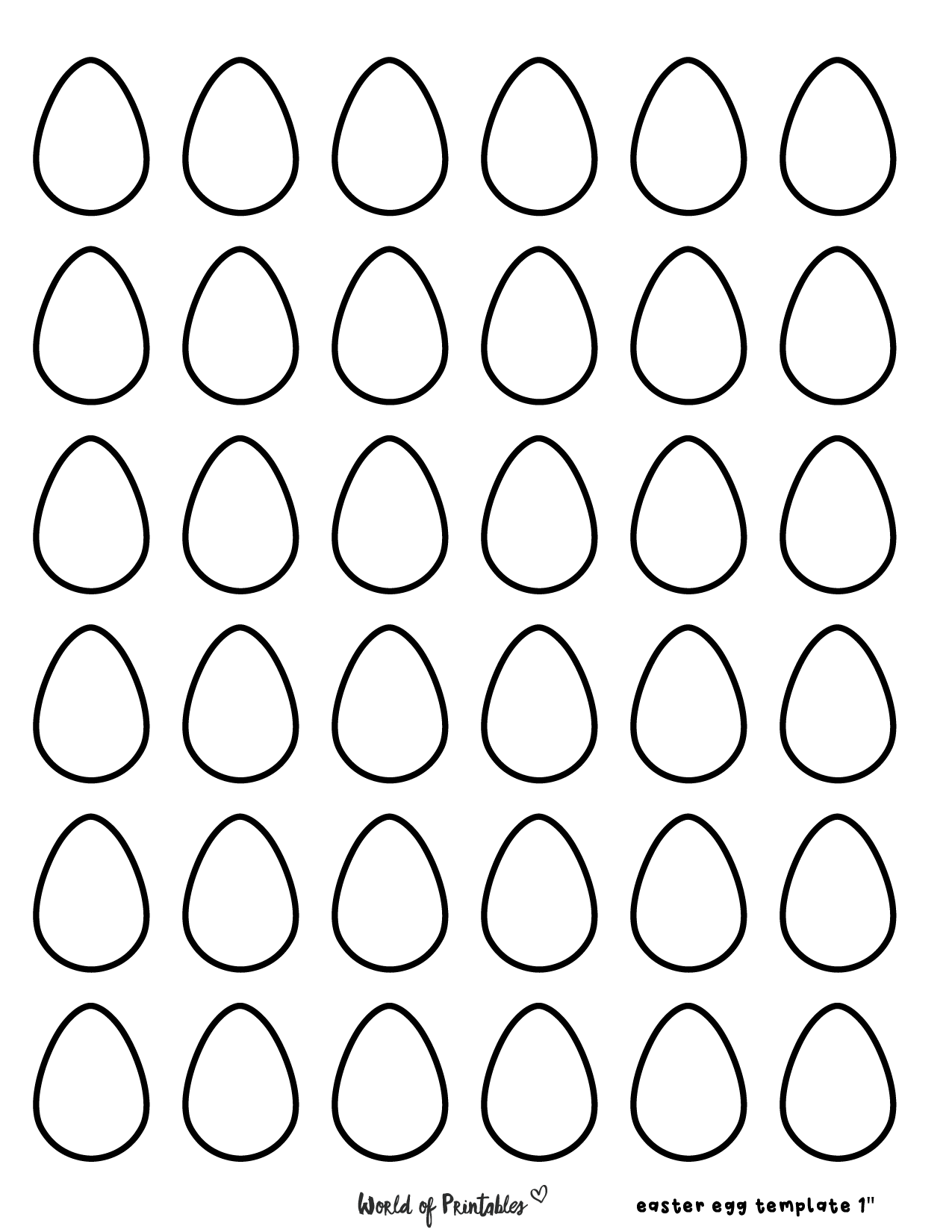 Easter Egg Template 35 Printable Stencils Cutouts World Of Printables