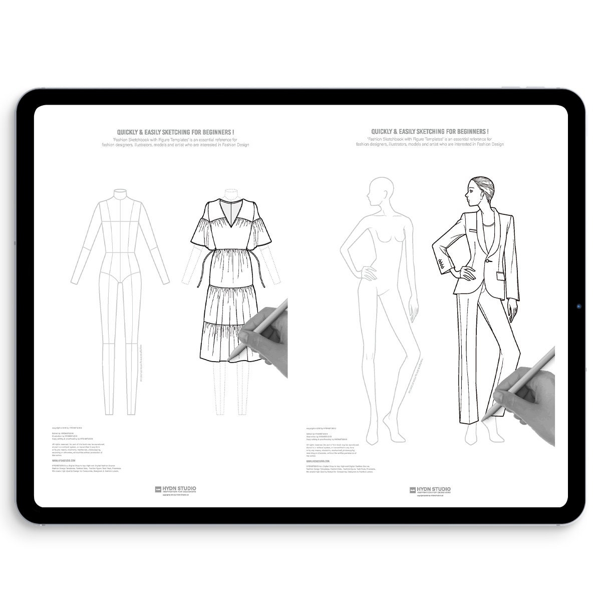 Fashion Sketchbook PDF Figure Template White Cover Edition Etsy de