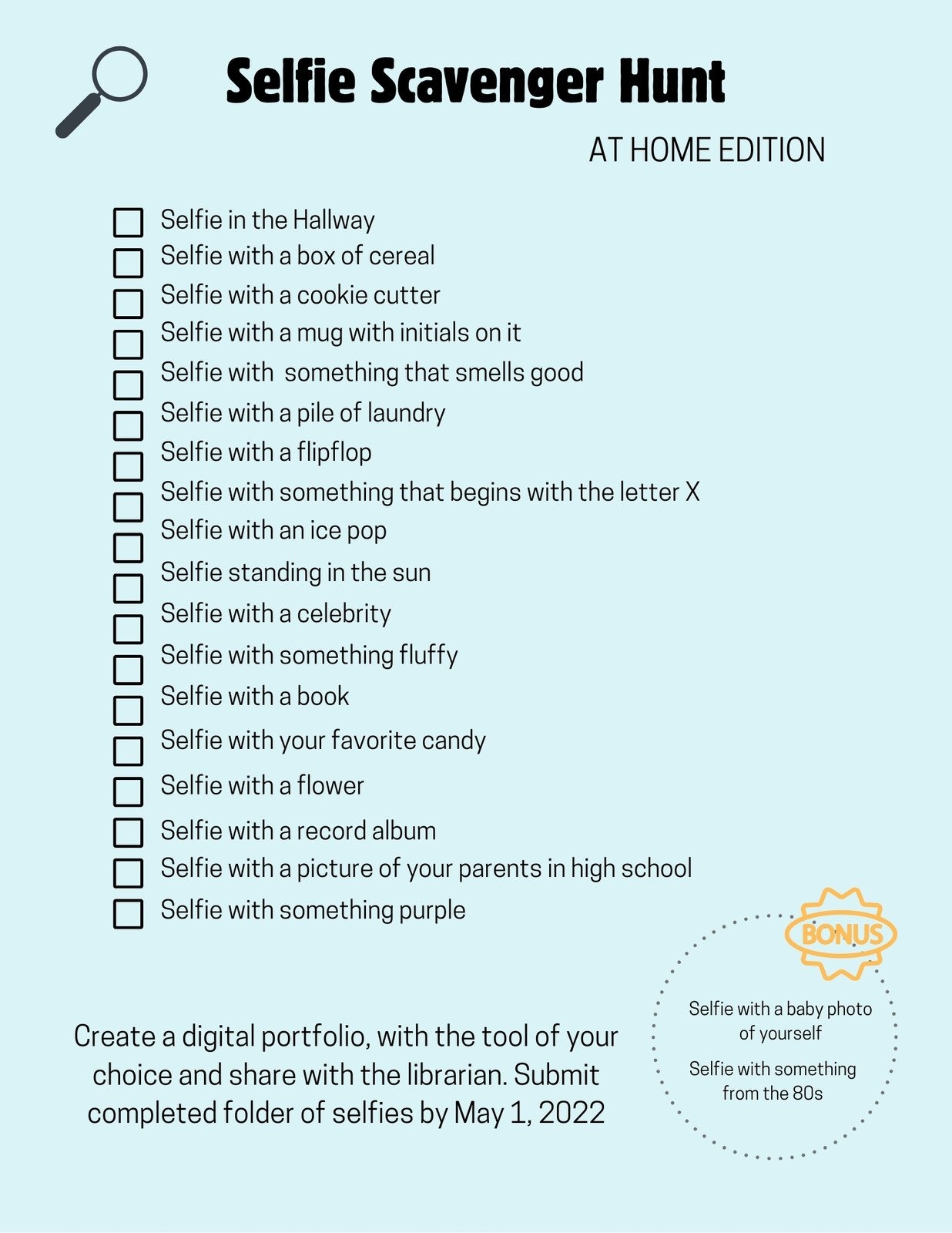 Free And Customizable Scavenger Hunt Templates