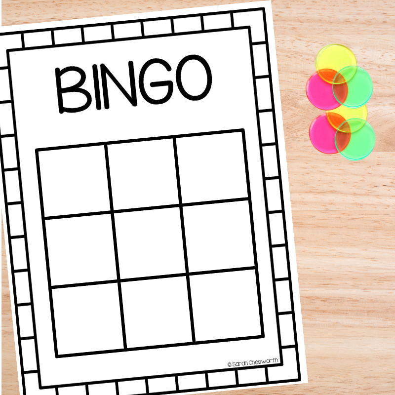 Printable Blank Bingo Card Template