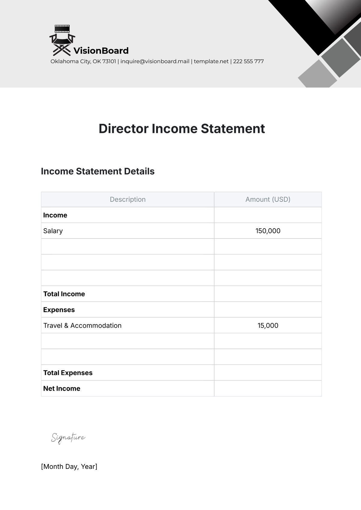 Free Income Statement Templates To Edit Online And Print