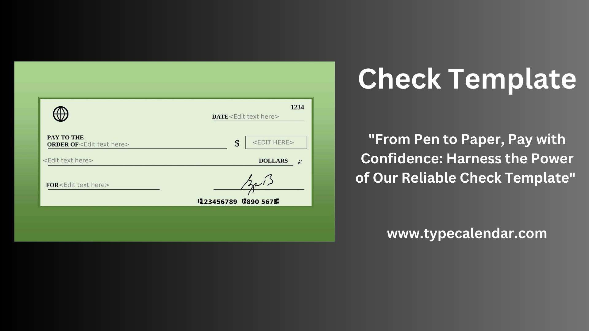 Pdf Printable Blank Business Check Template