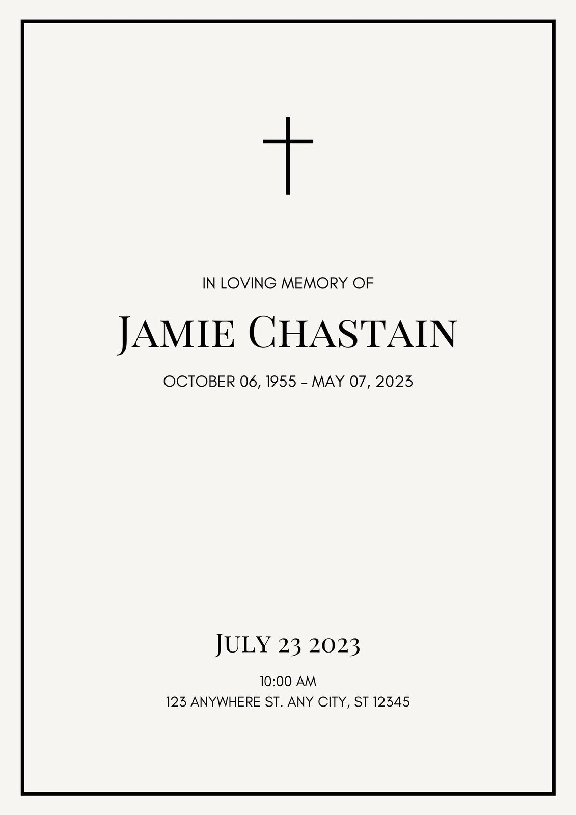 Editable Downloadable Printable Free Blank Funeral Program Templates