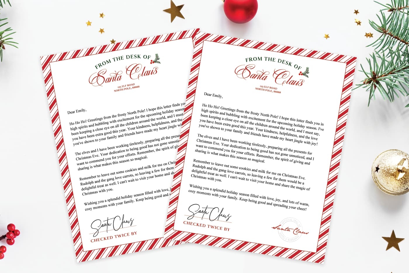 Free Printable Fill In Blank Letter From Santa Template
