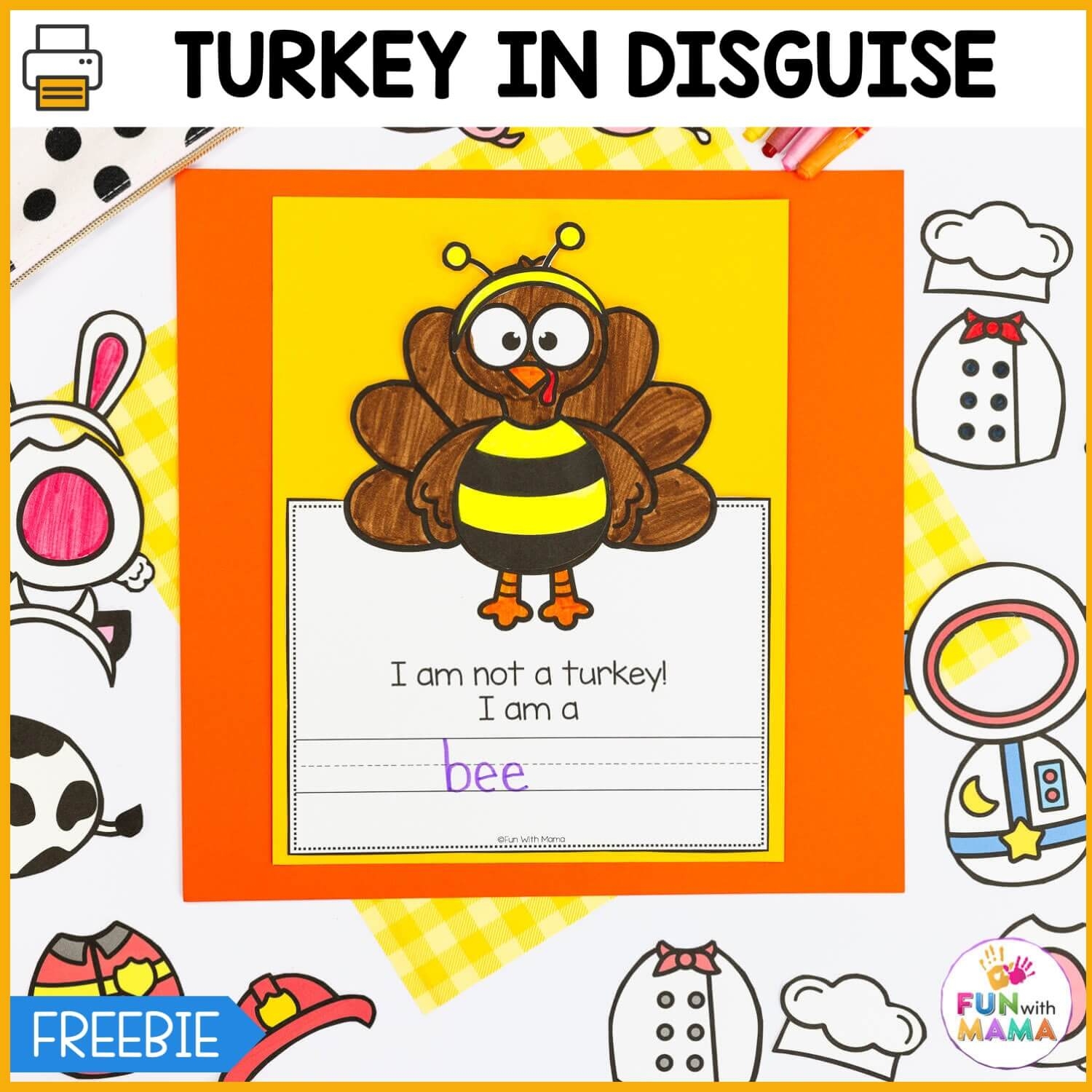 Free Printable Blank Disguise A Turkey Template