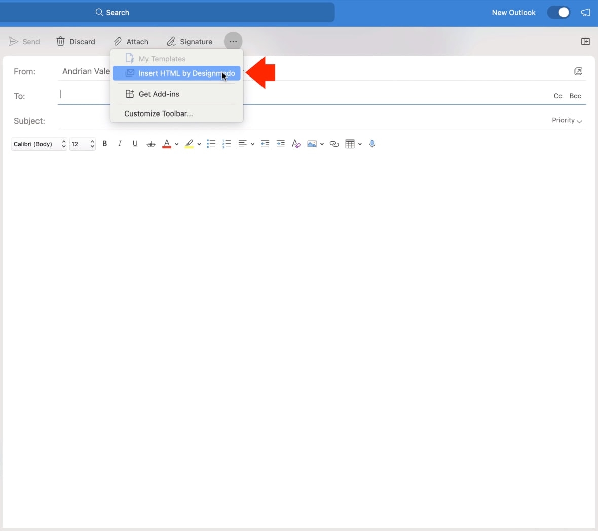 Printable Blank Email Template