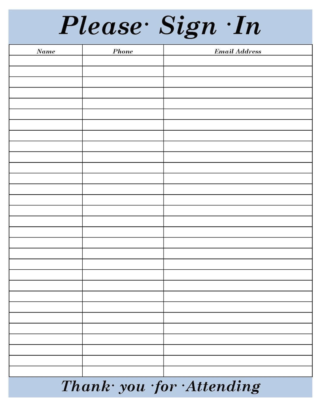 Sign In Sheet template Versatile Printable And Editable Client Sign In Sheet Open House Sign In Printable PDF Realtor Sign In Etsy