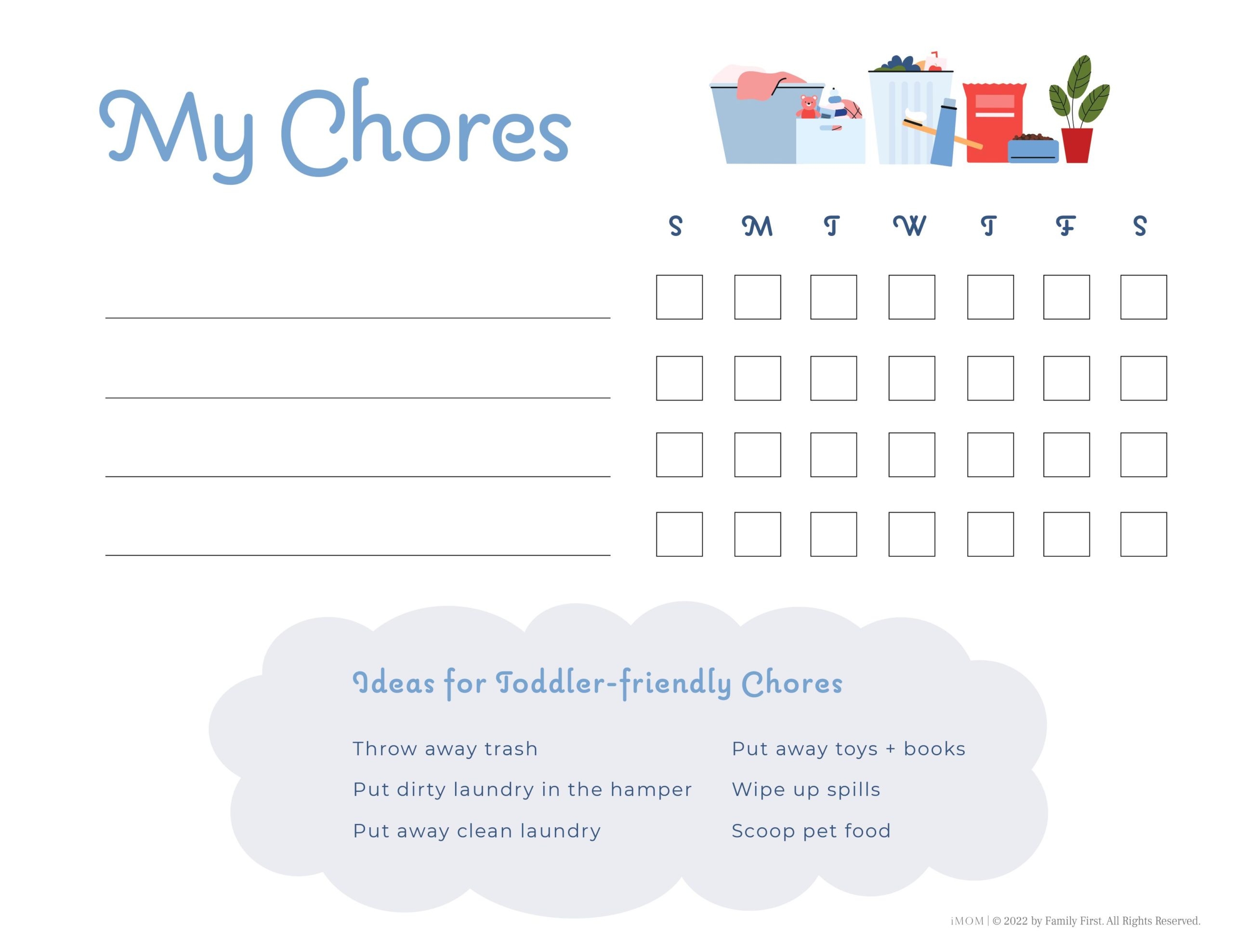 Printable Blank Chore Chart Template