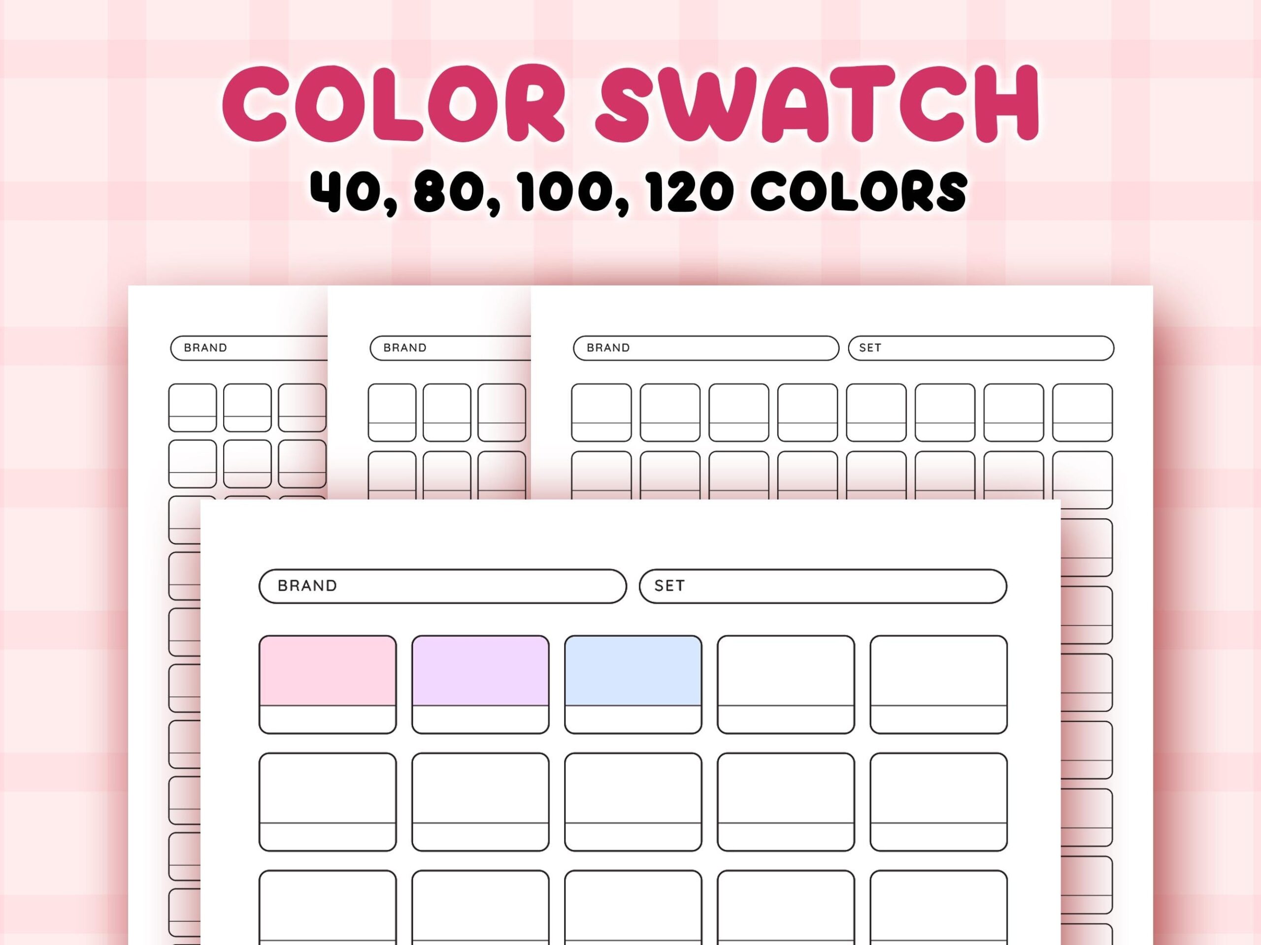 100 Color Swatch Etsy