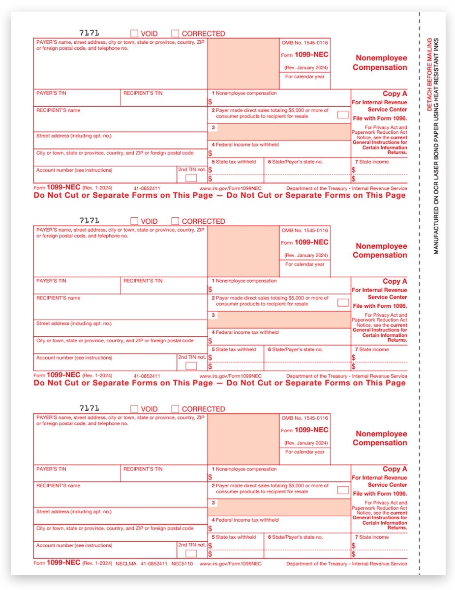 Printable 1099 Forms Blank