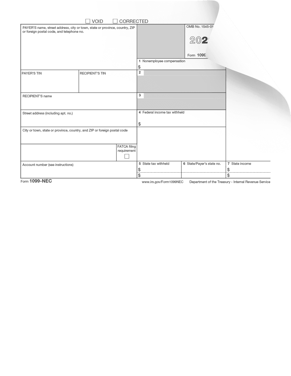 Free Blank Printable 1099 Form