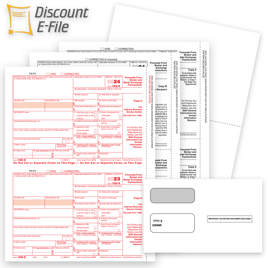 1099B Forms Proceeds From Broker Transactions DiscountTaxForms