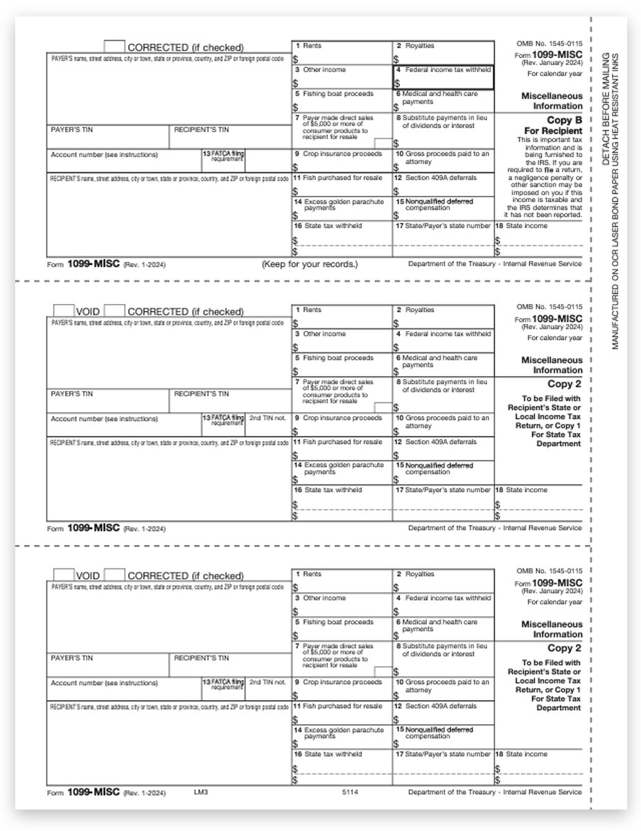 Blank Printable 1099 Forms