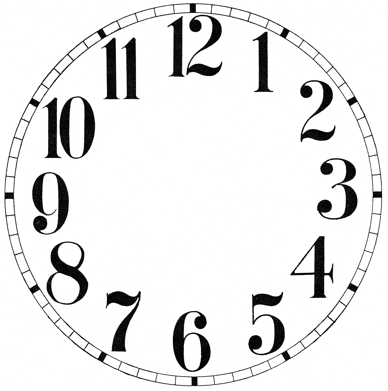 Free Printable Blank Clocks Template