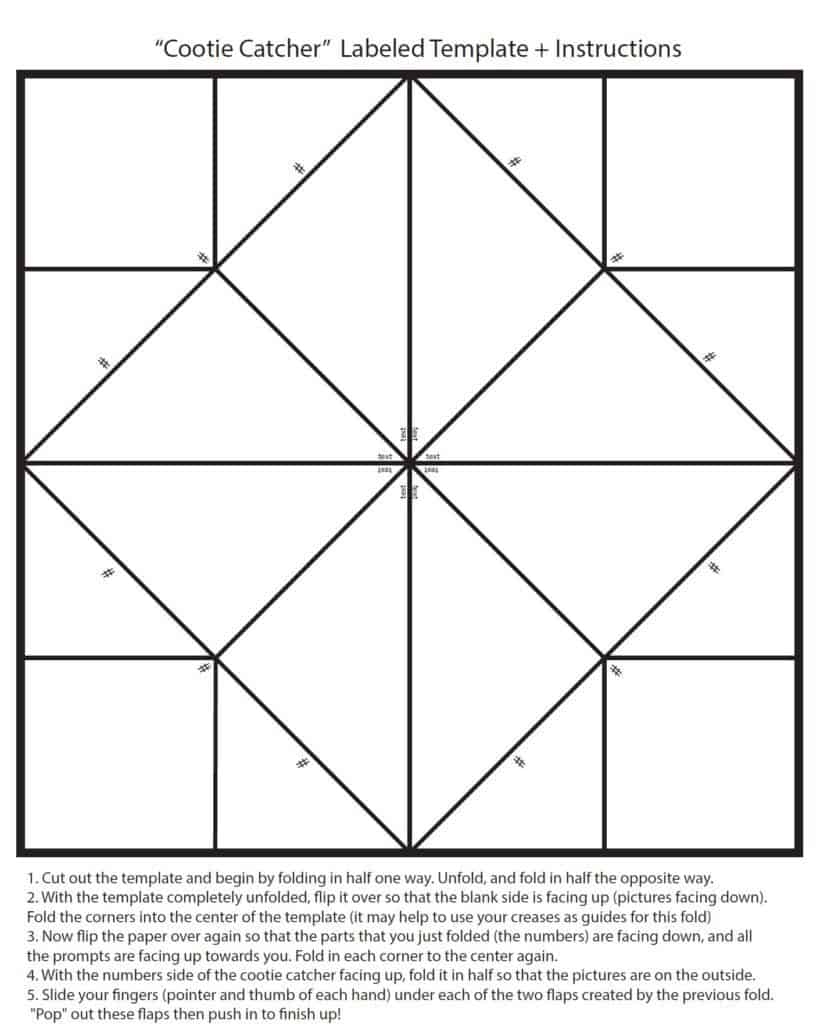 16 Printable Cootie Catchers For Kids Free Blank Template Folding Instructions The Crazy Outdoor Mama 16 Printable Cootie Catchers For Kids Free Blank Template Folding Instructions The Crazy Outdoor Mama
