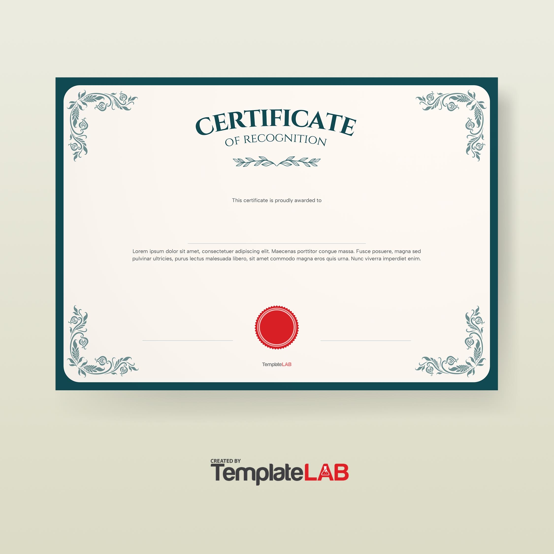 Certificate Blank Template Printable