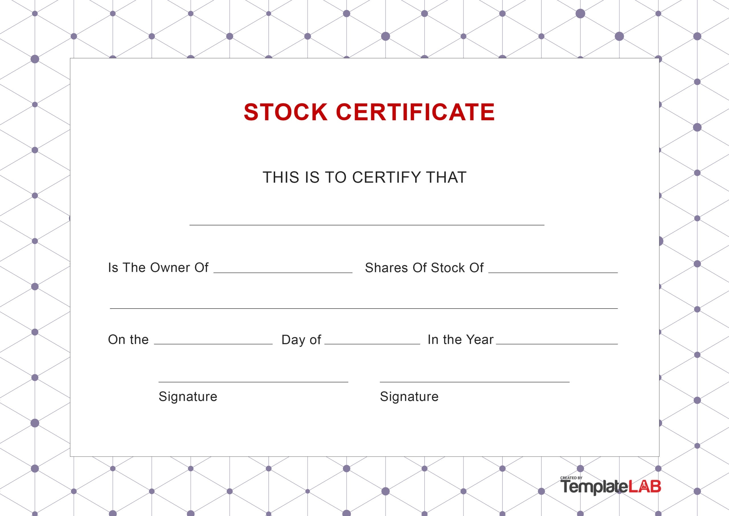 19 Free Stock Certificate Templates Word PDF TemplateLab