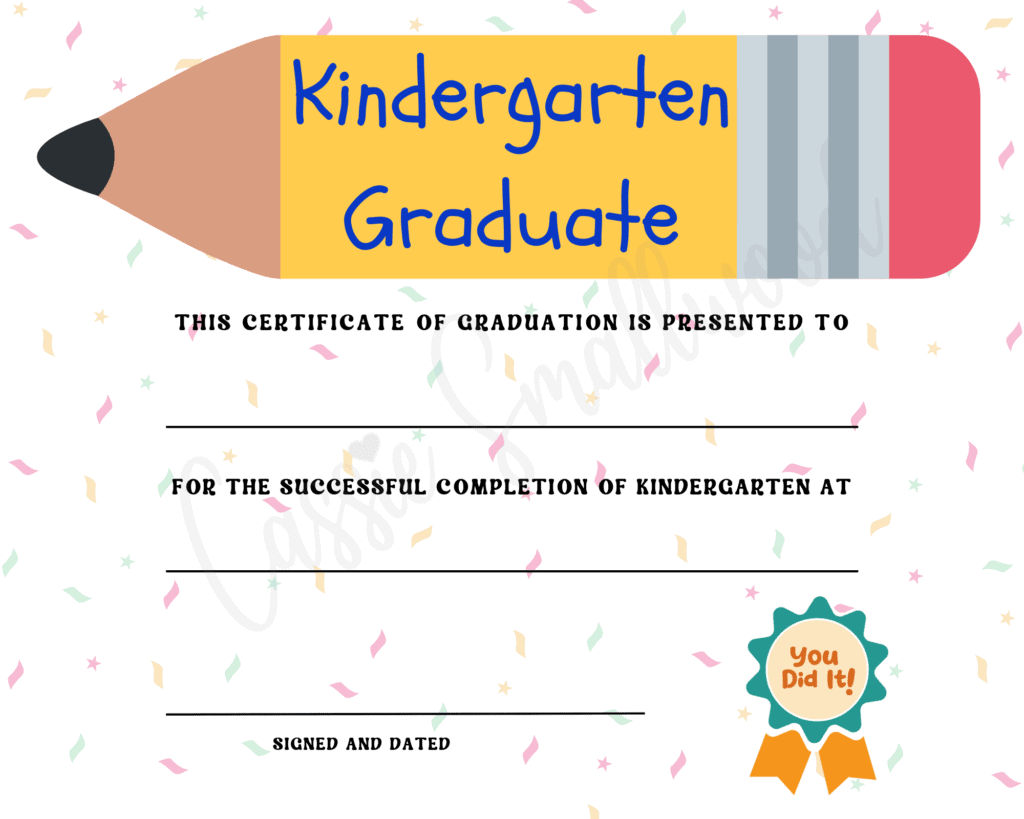 Printable Blank Head Start Certificates