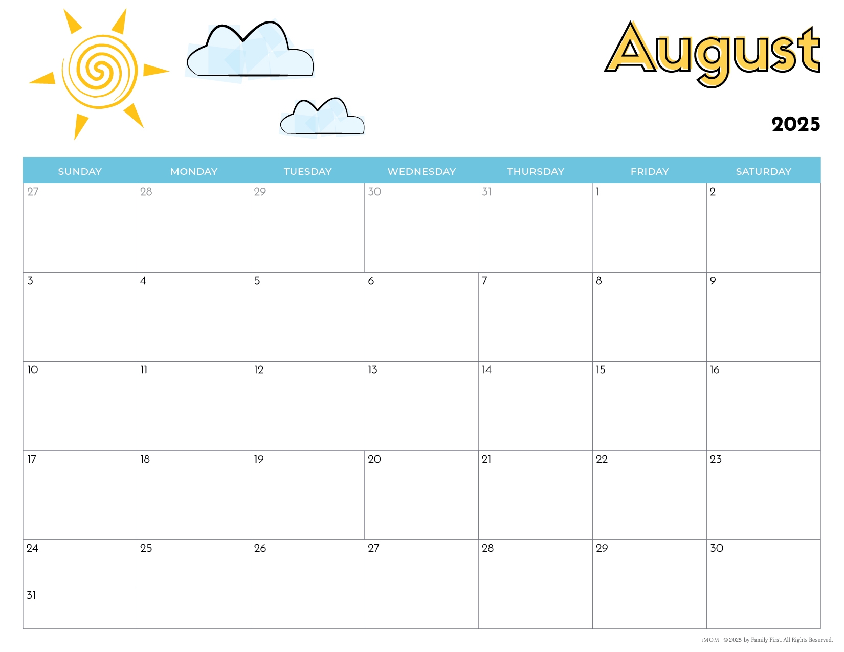 2025 Printable Calendars For Kids2025 Printable Calendars For Kids IMOM