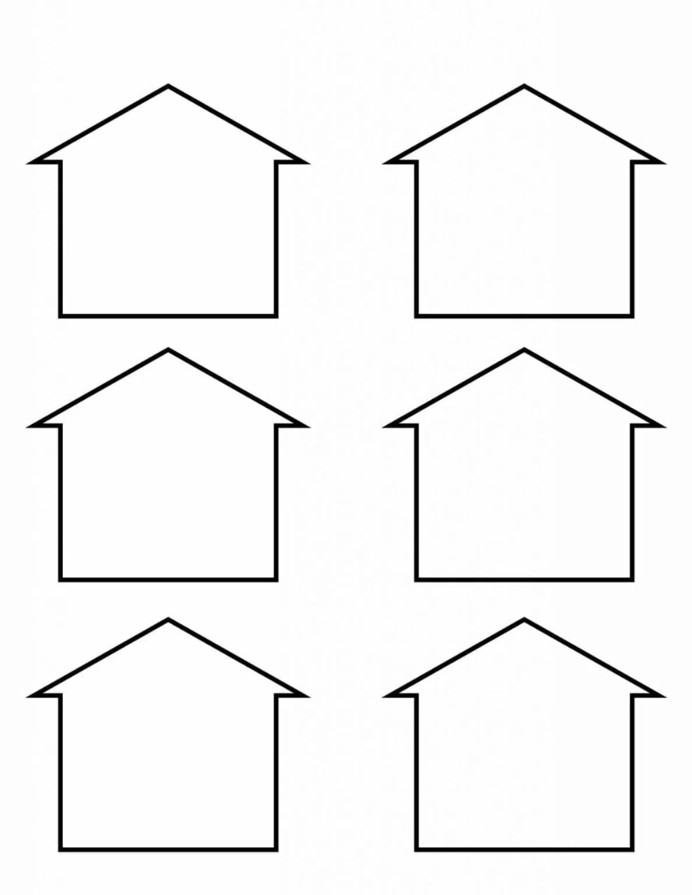Blank House Template Printable