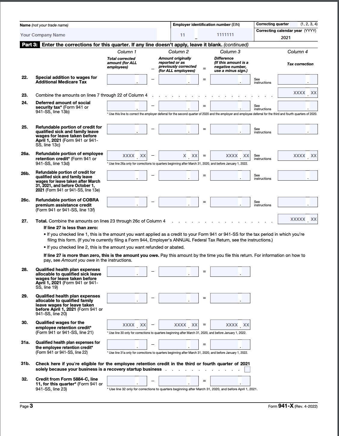 Blank Printable 941 Forms