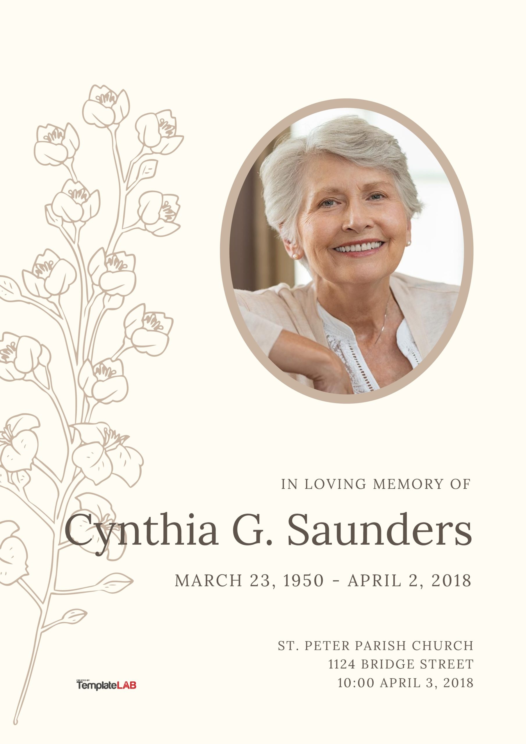 Printable Blank Funeral Program Template