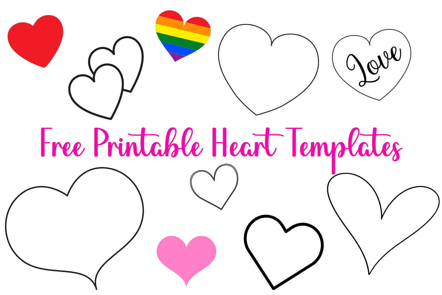Blank Heart Template Printable