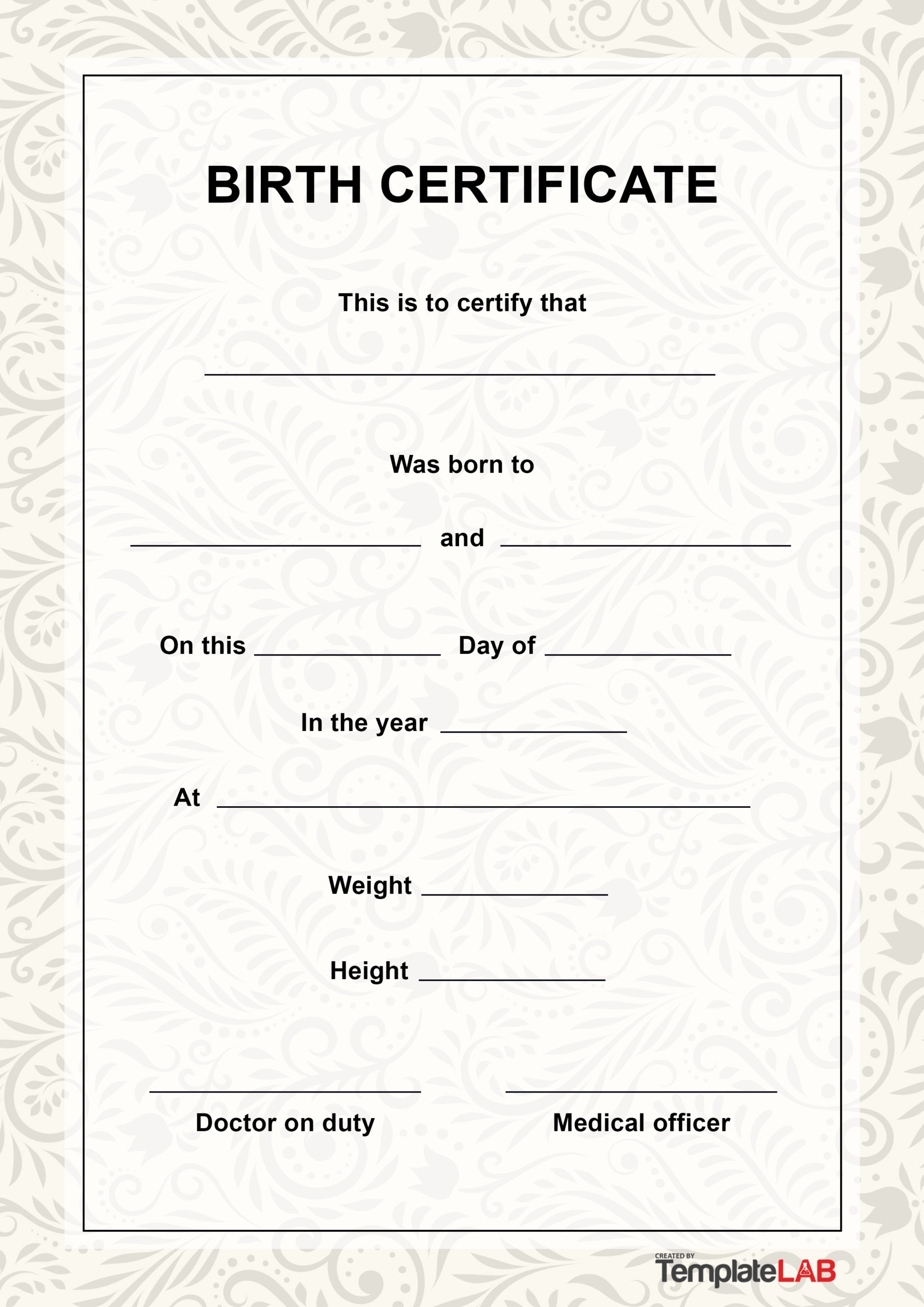 27 Birth Certificate Templates Word PPT PDF TemplateLab 27 Birth Certificate Templates Word PPT PDF TemplateLab