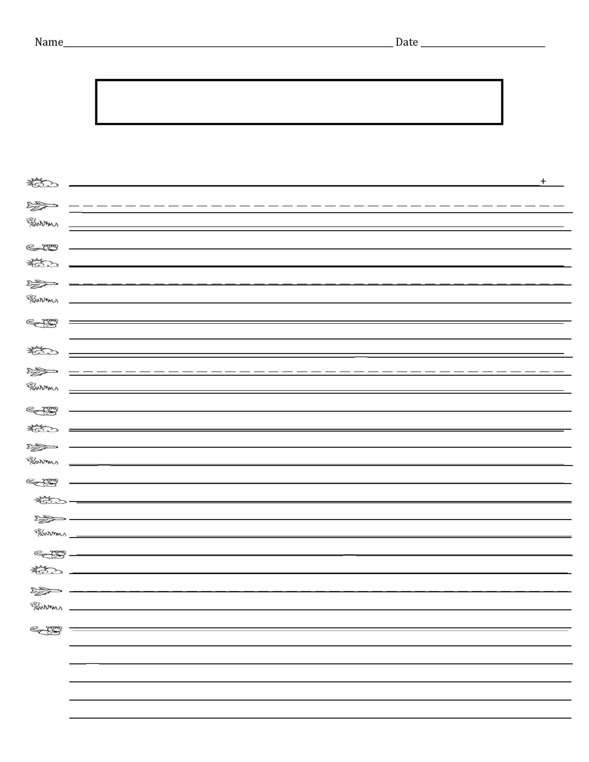 Printable Blank Writing Worksheets