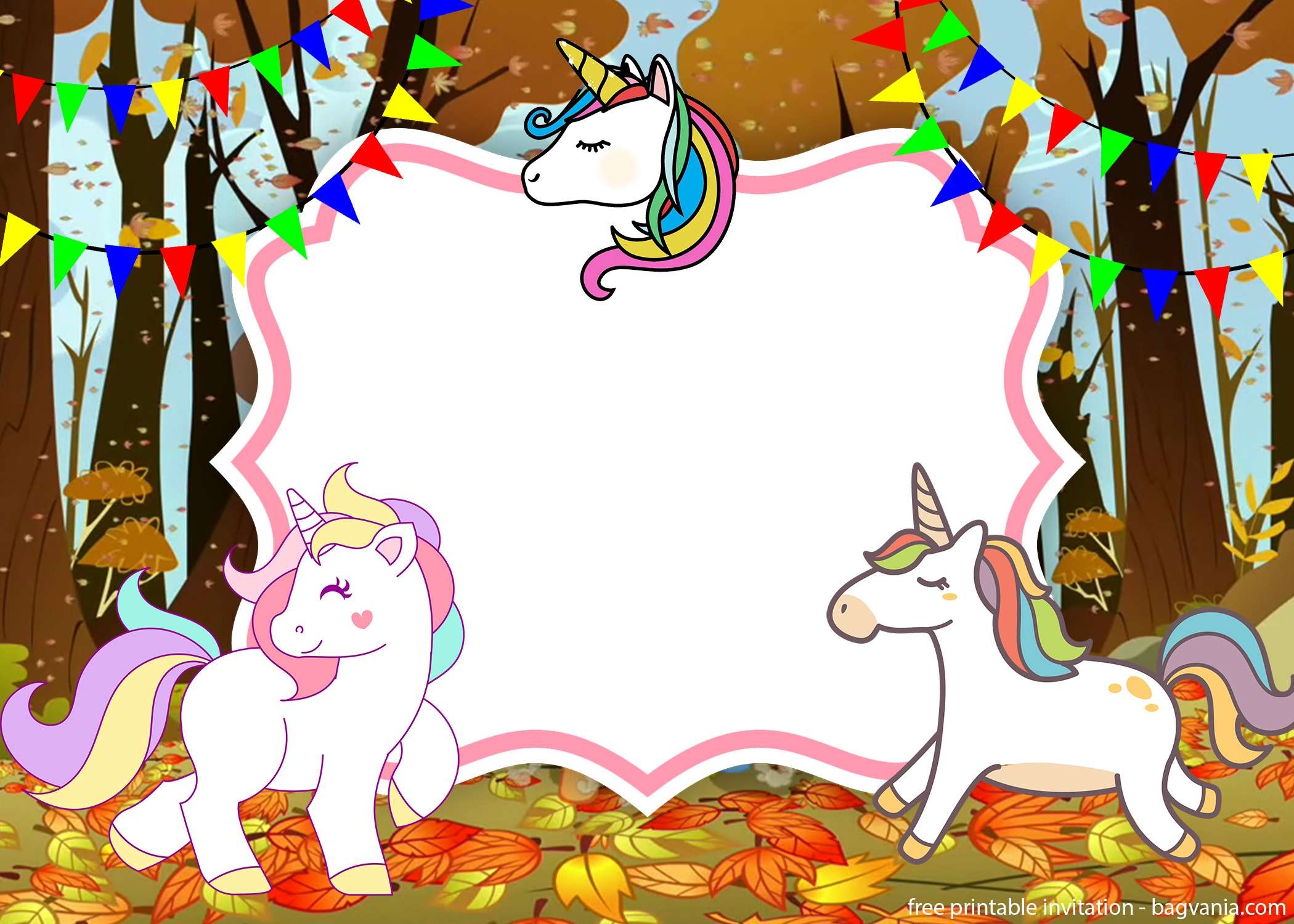 33 FREE Printable Unicorn Baby Shower Invitation Templates 2019 Worksheets Library