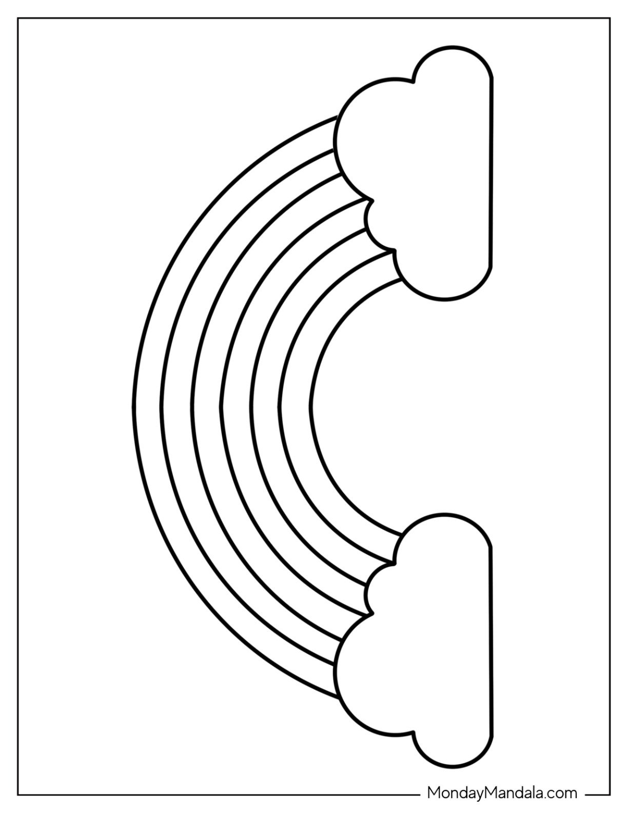 Blank Rainbow Template Printable