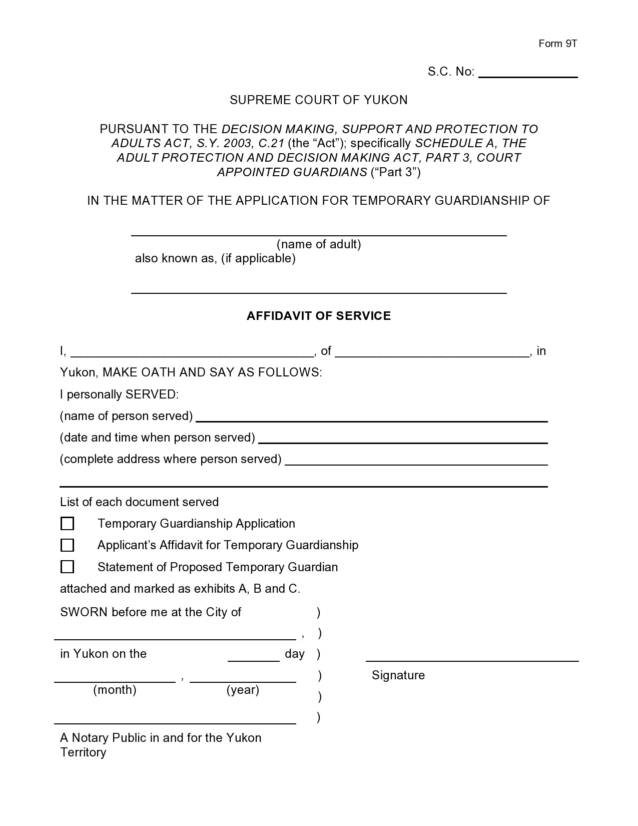Free Blank Printable Guardianship Forms Free Blank Printable Guardianship Forms