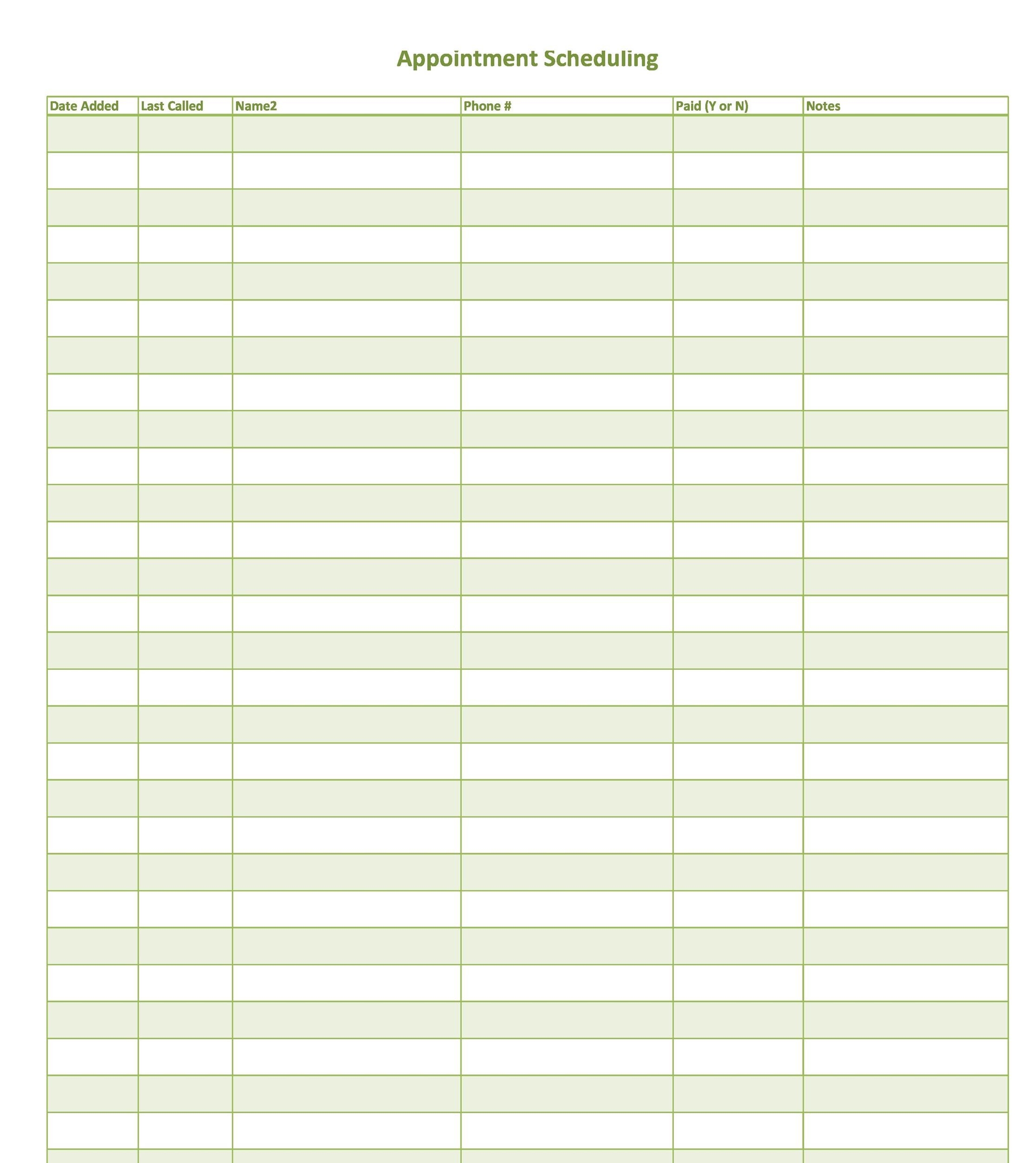 50 Printable Appointment Schedule Templates Appointment Calendars 