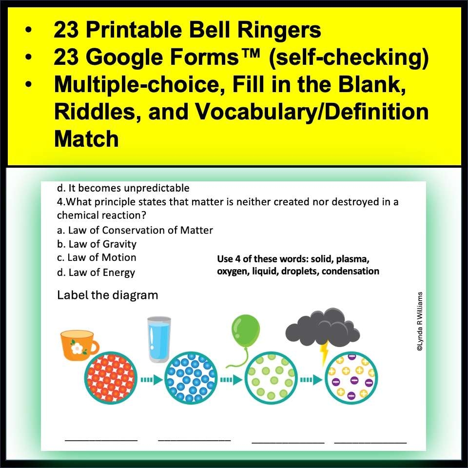 Blank Printable Sciencec Bell Ringer Form