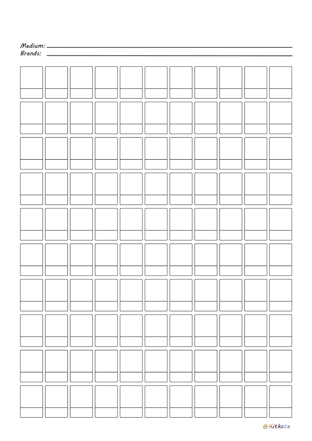 72 Swatch Chart