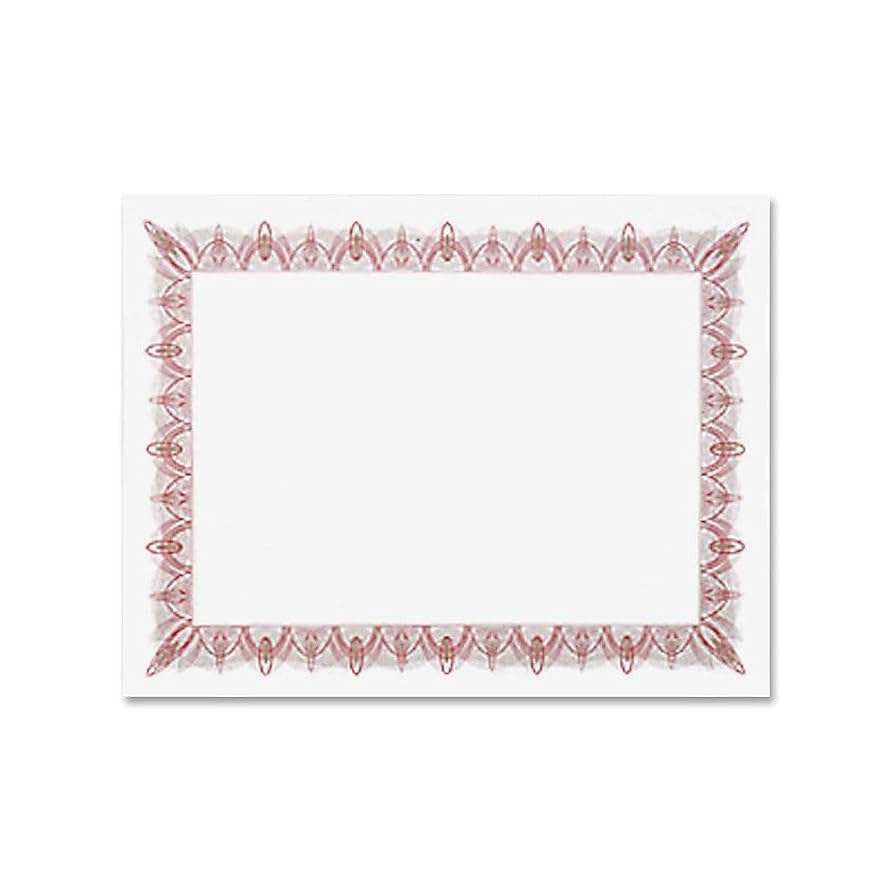 Amazon Geographics Blank Certificate Diploma Award With Classic Red Decorative Border 8 5 X 11 Pack Of 25 Blank Certificates Office Products