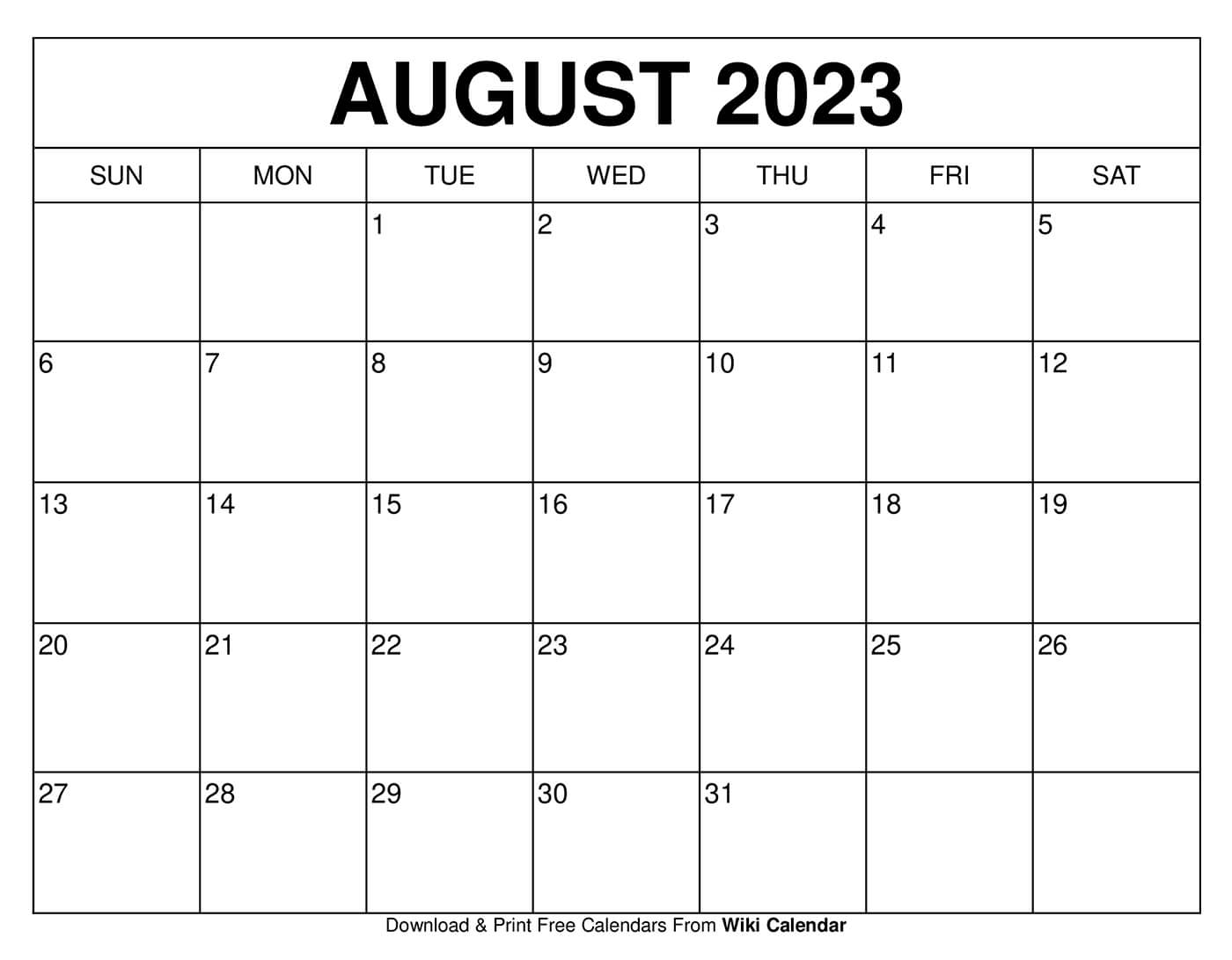 August 2025 Calendar Printable Templates More