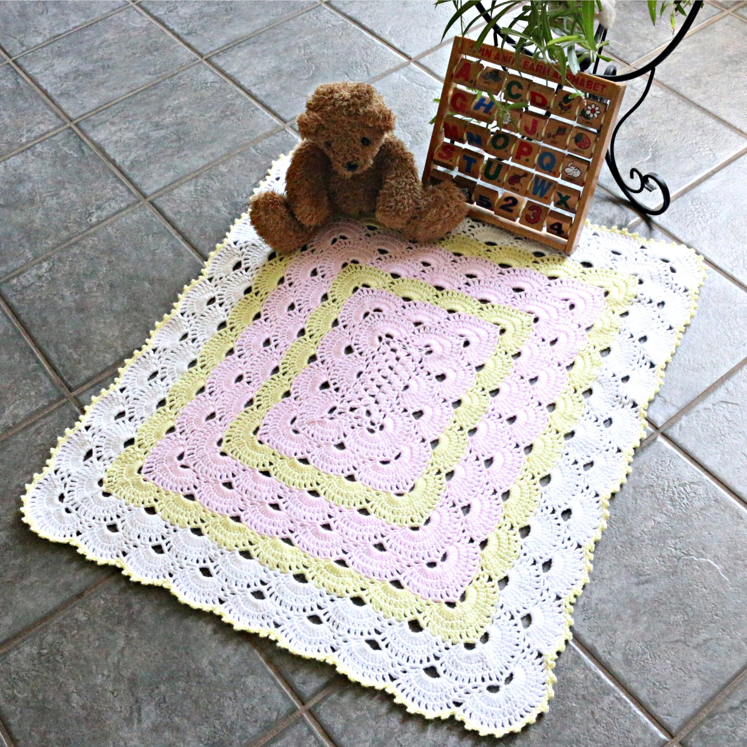 Baby Rectangle Virus Blanket Pattern PDF Virus Afghan Pattern Baby Blanket ENGLISH ONLY Etsy