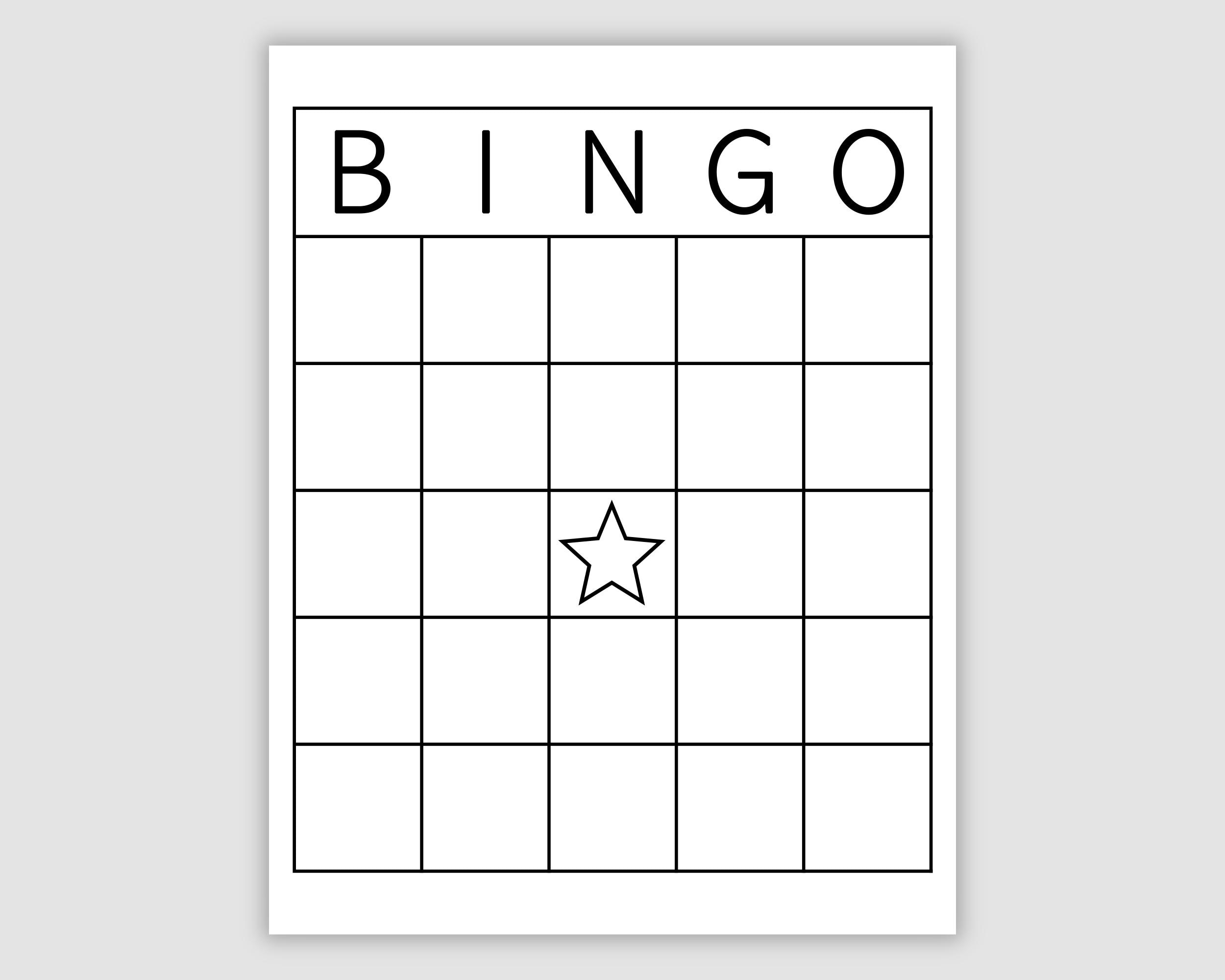 Blank Bingo Card Template Prints 1 2 4 6 And 9 Per Page Printable PDF Download Make Your Own Bingo Card DIY Bingo Printable Card Bingo Etsy