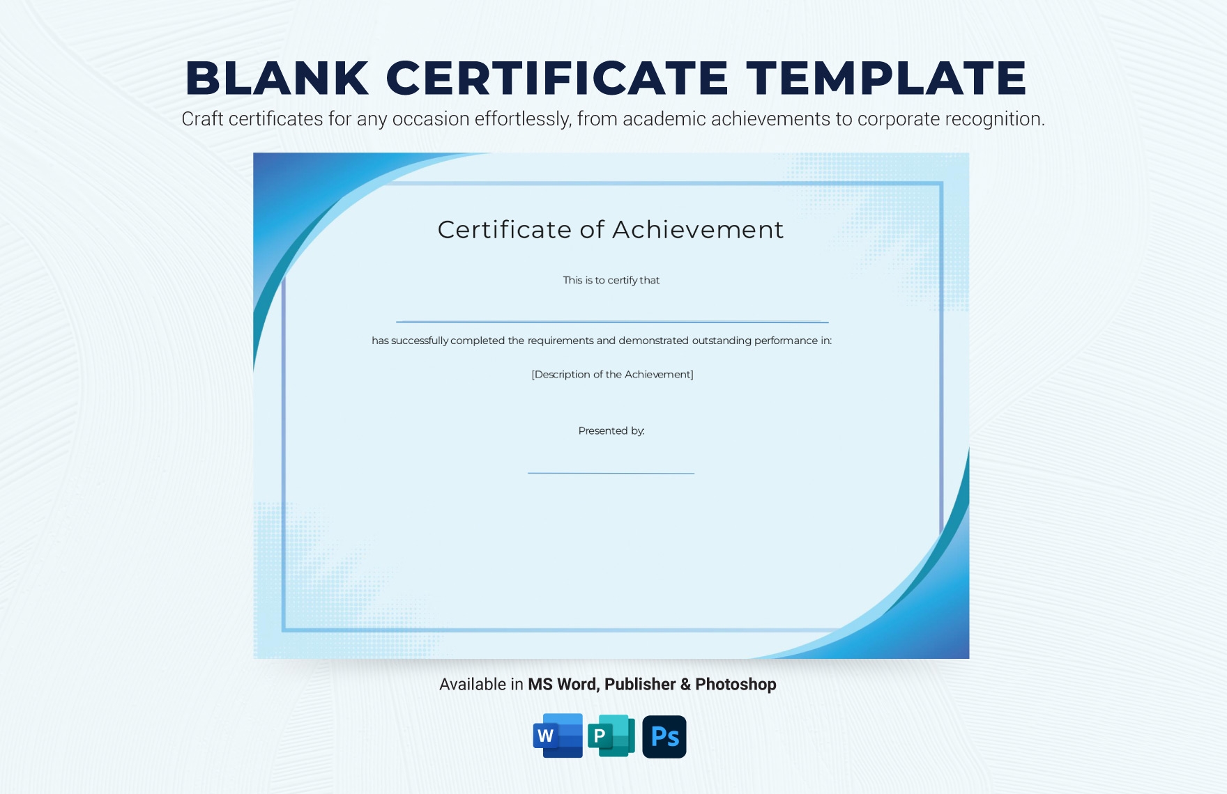 Free Printable Blank Certificates