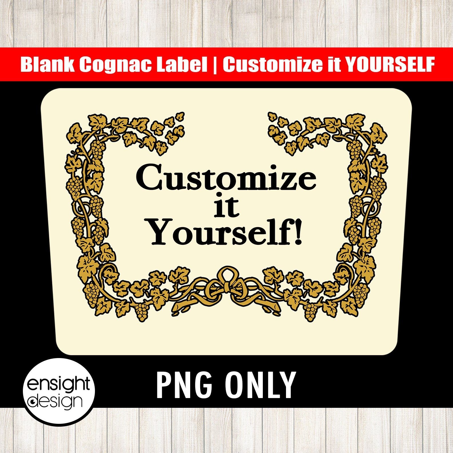 Printable Blank Hennessy Label Template