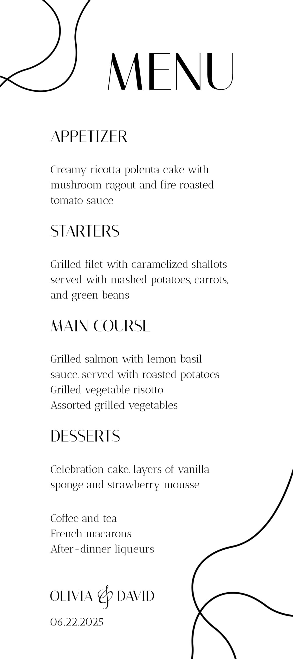 Blank Menu Free Google Docs Template Gdoc io