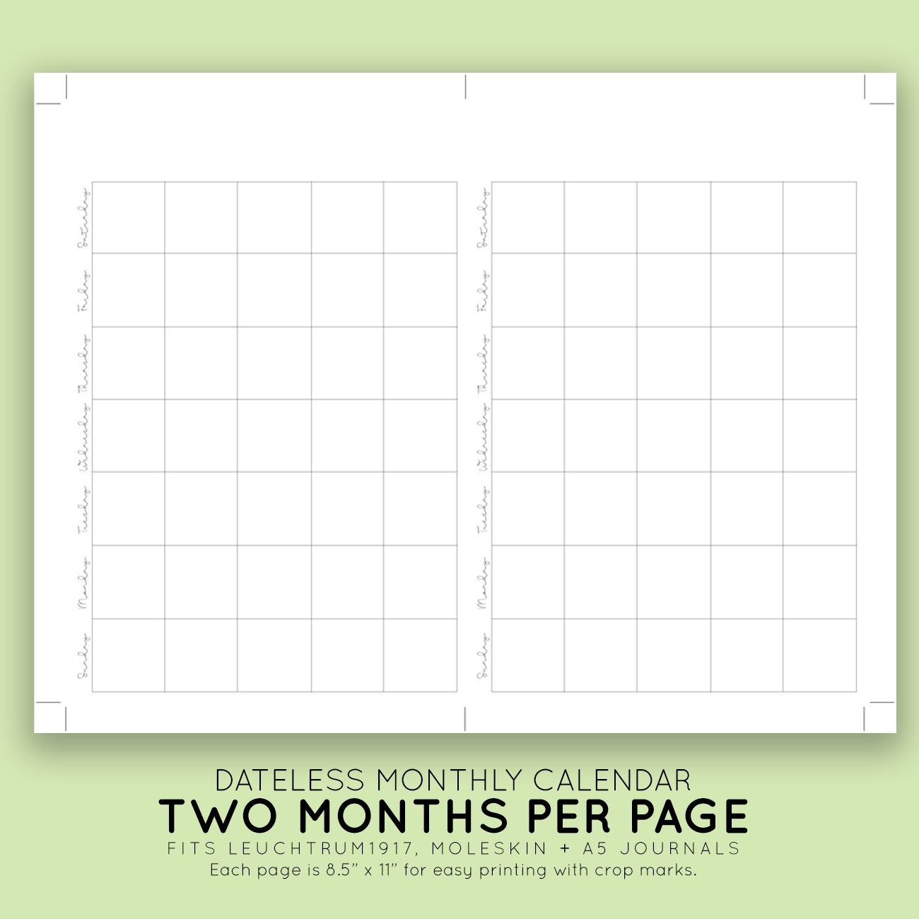 Blank Monthly Printable Calendar Laura Kinker