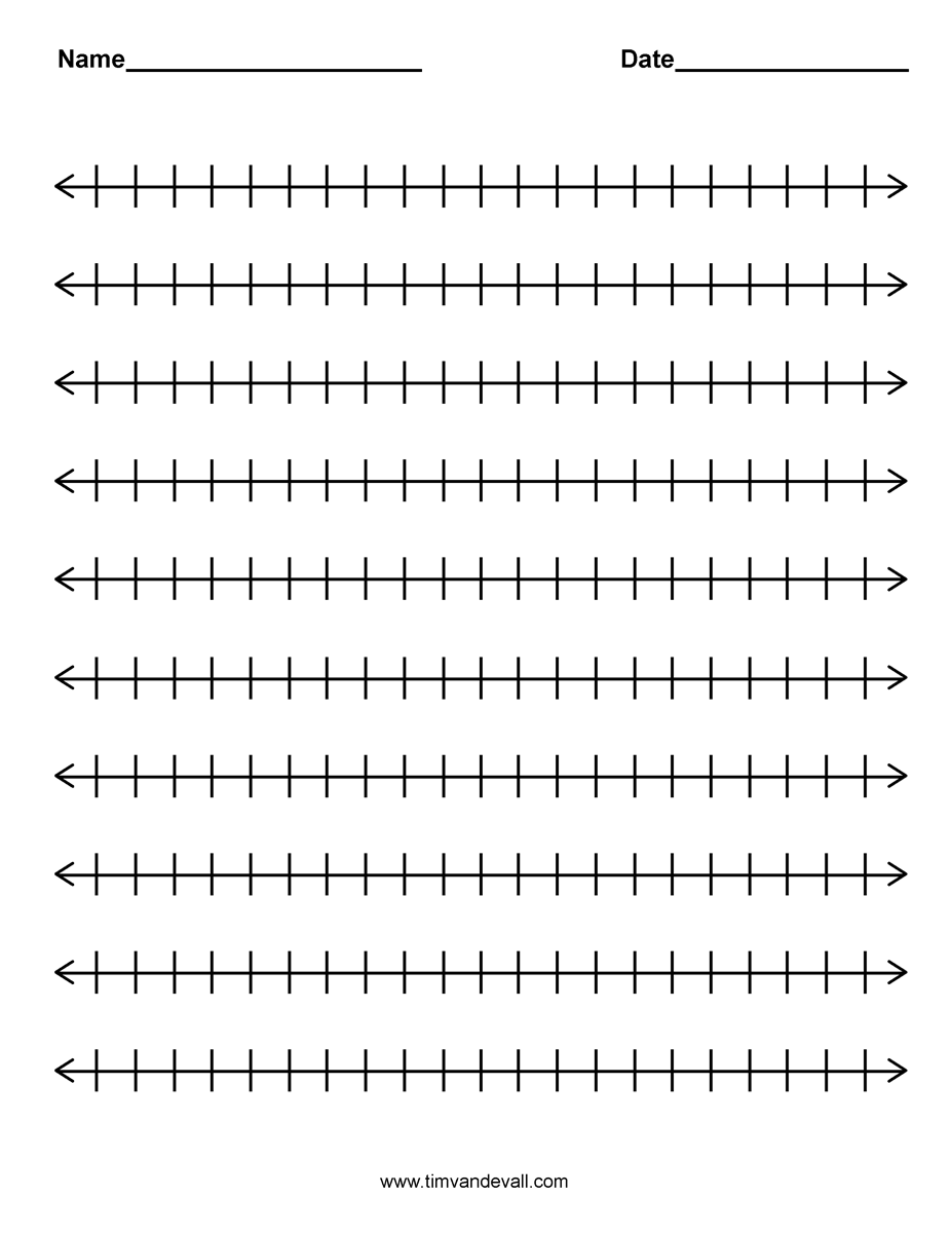 Blank Number Line Printable Worksheet