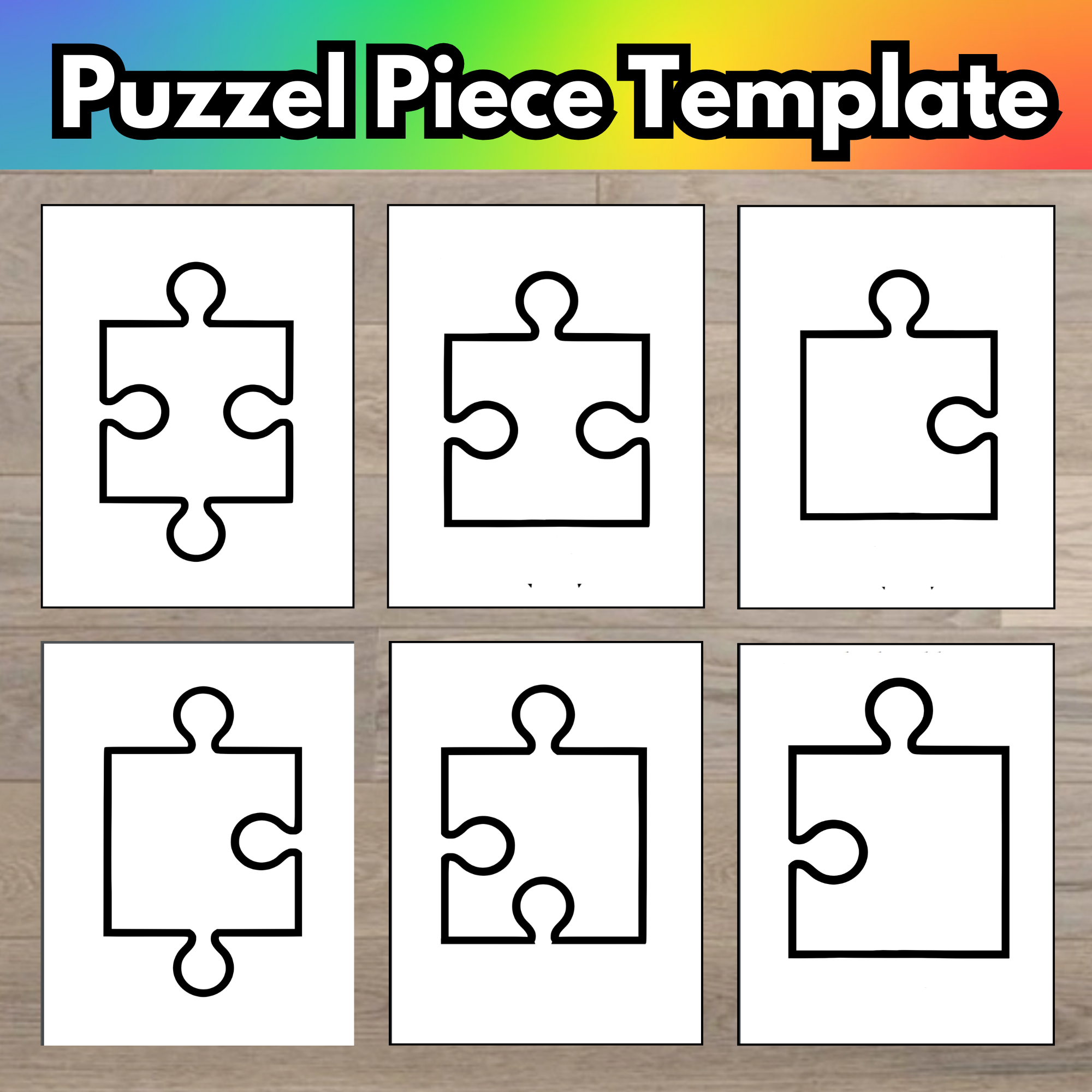 Printable Blank Puzzle Pieces Template