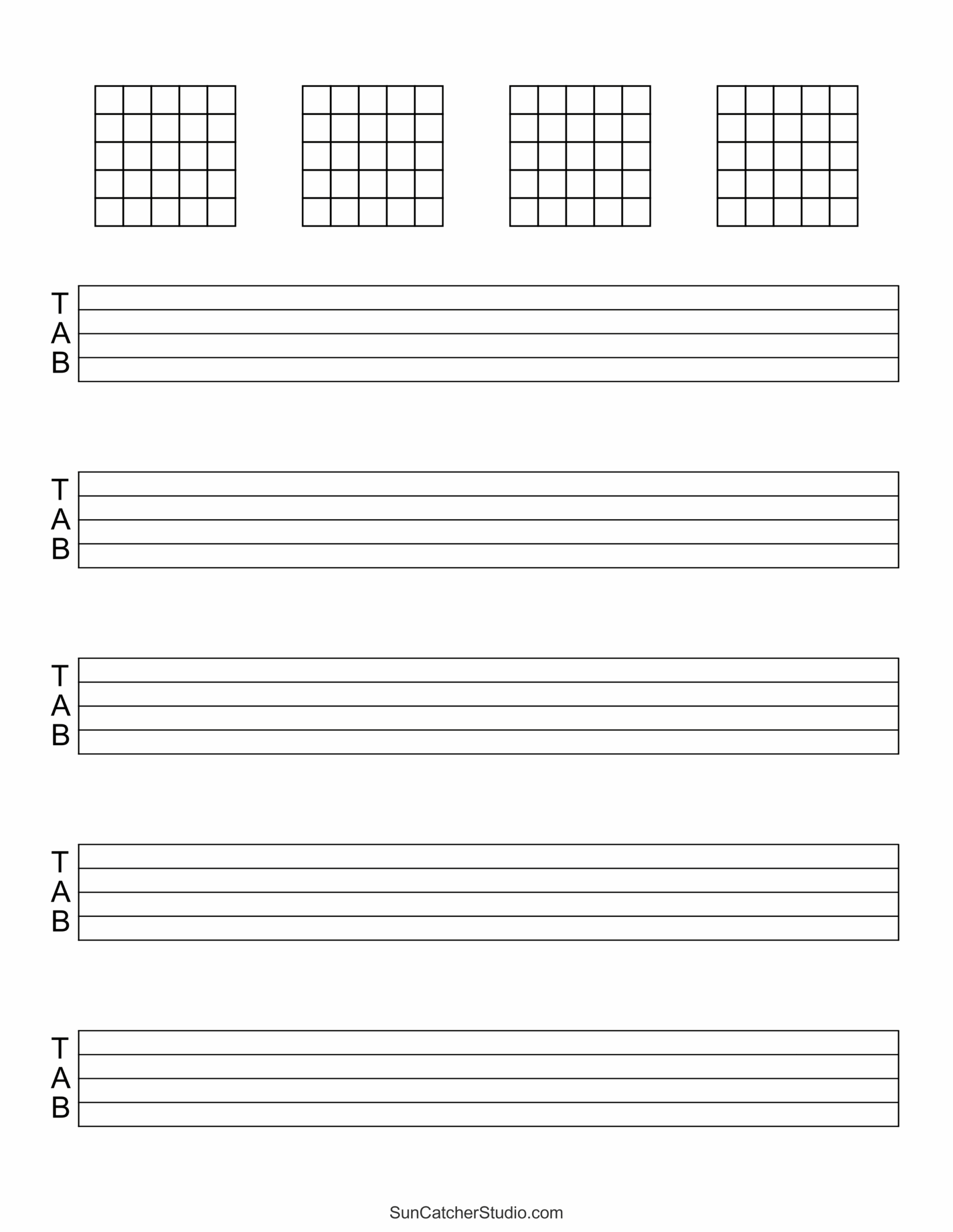 Blank Sheet Music Free Printable Staff Paper DIY Projects Worksheets Library