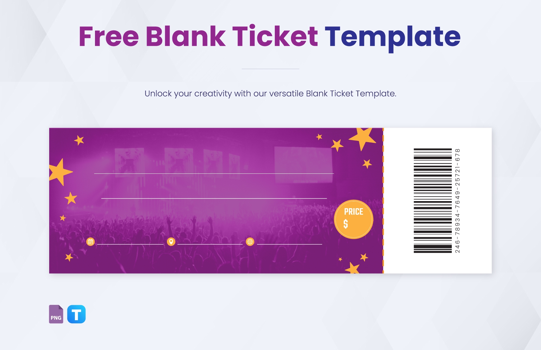 Free Printable Blank Ticket Template